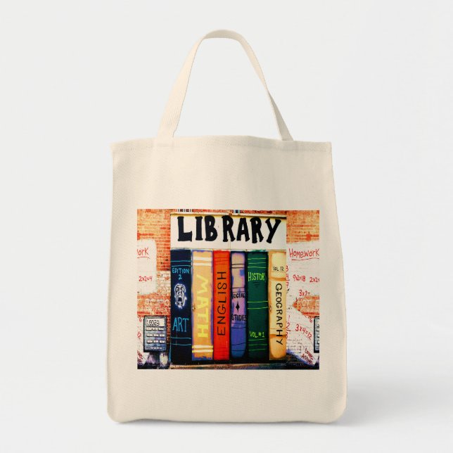 Reusable Library Tote Bag (Front)