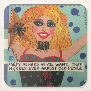 reusable paper coasters- square paper coaster