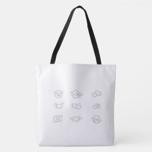 Reusable Shoulder Tote Bag- Cute aesthetic art Bag