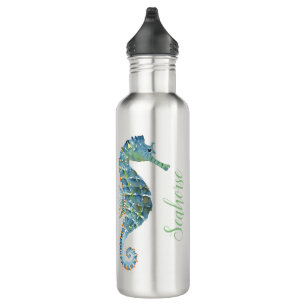 Reusable Water Bottle - Nautical Seahorse