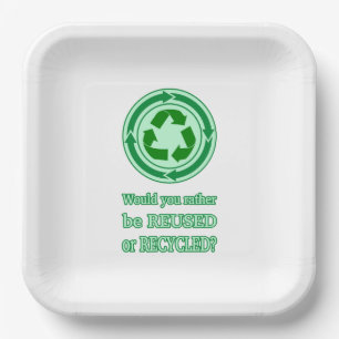 Reuse and Recycle Paper Plate