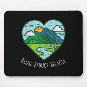 Reuse Reduce Recycle Earth Day Environmentalist Gi Mouse Mat