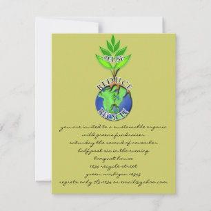 ReUse ReDuce ReCycle Invitation