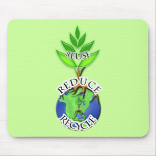 ReUse ReDuce ReCycle Mouse Mat