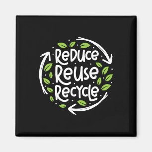Reuse Reduce Recycle Save Earth Day Planet 1 Magnet