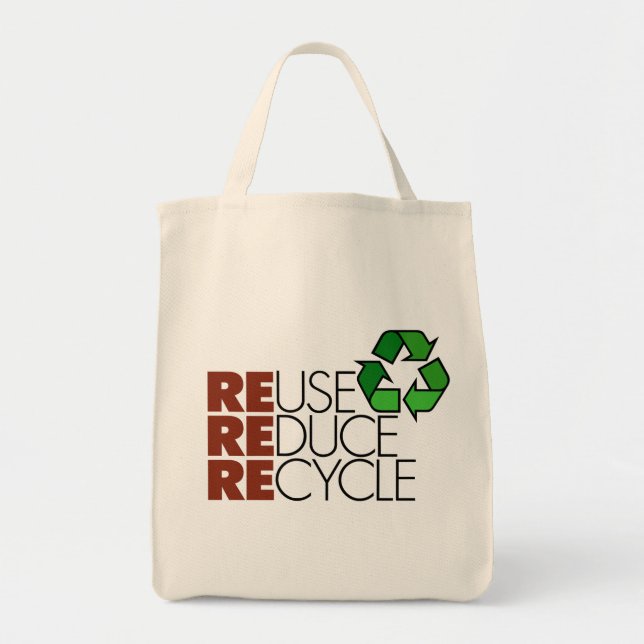 Reuse Reduce Recycle totebag Tote Bag (Front)