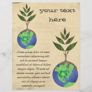 Reuse Reduce Recycle Tree Earth Globe Flyer