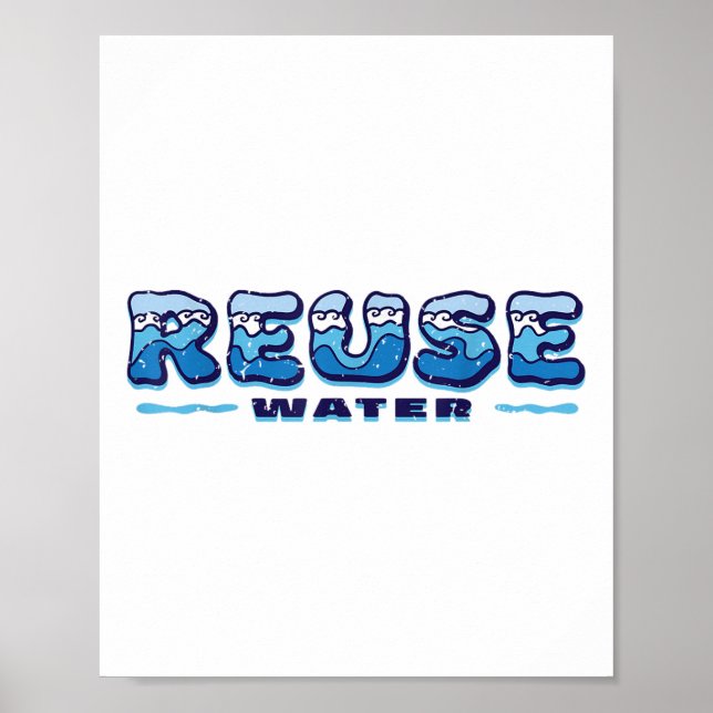 Reuse Water, Environmentalism, Environmental Prote Poster (Front)