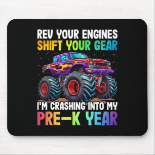Rev Your Engines Shift My Pre-k Year - 100 Days Of Mouse Mat