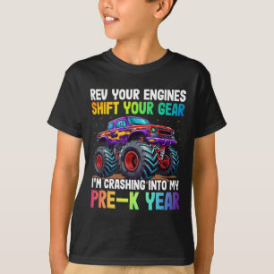 Rev Your Engines Shift My Pre-k Year - 100 Days Of T-Shirt