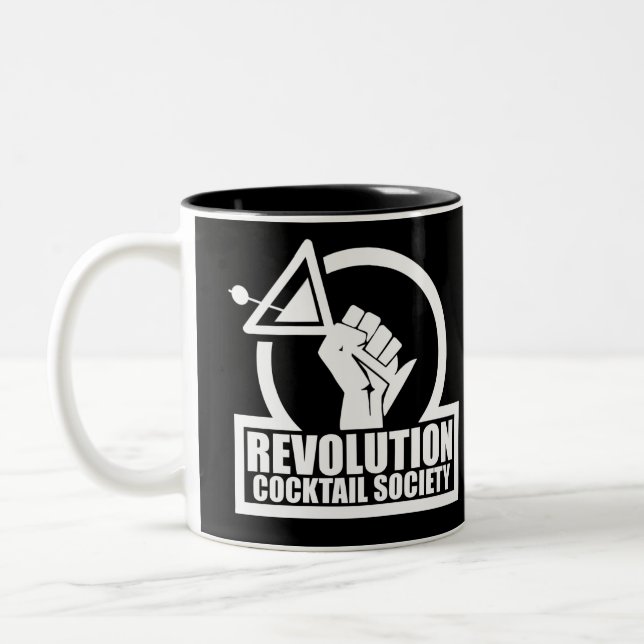 RevCSLogo - White Two-Tone Coffee Mug (Left)
