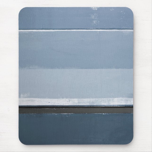 'Reveal' Blue and Grey Abstract Art Mouse Mat (Front)
