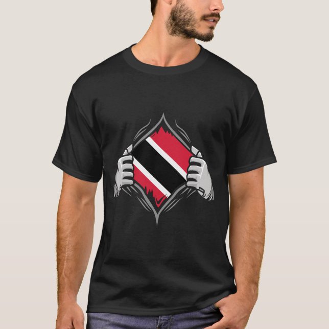  Revealing Flag of Trinidad and Tobago T-Shirt (Front)