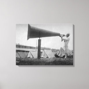 Reveille - Navy Training, Seattle (ca 1917) Canvas Print