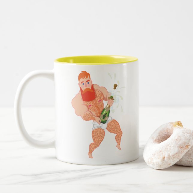 Réveillon 2018 Two-Tone coffee mug (With Donut)