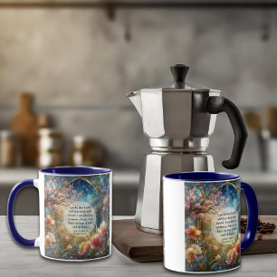 Revelation 1:18 Scripture Stained Glass Garden Mug