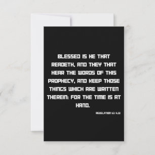 Revelation 1:3 KJV Bible Scripture Greeting Card