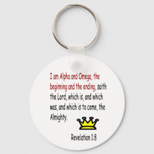 Revelation 1:8 key chain
