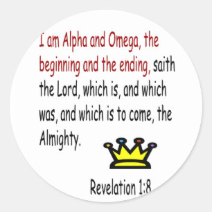 Revelation 1:8 stickers