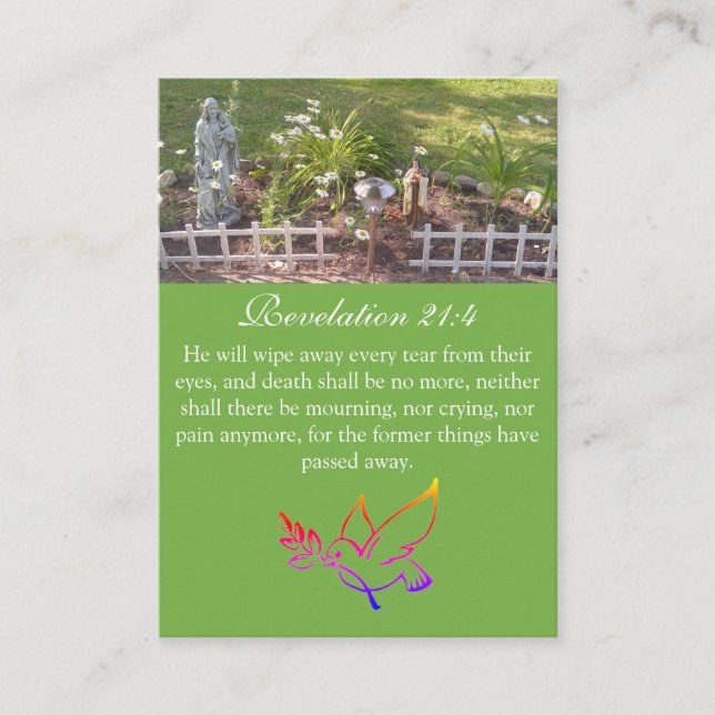 Revelation 21:4 - Prayer Card (Flat) (Front)