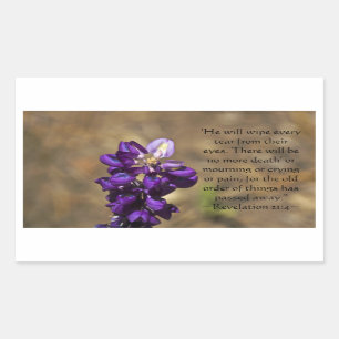 Revelation 21:4 rectangular sticker