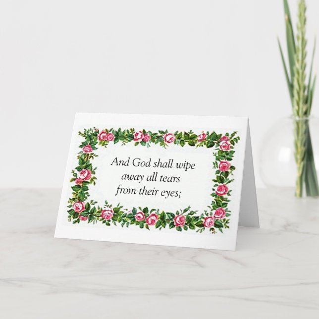 Revelation 21:4 Sympathy Card (Front)
