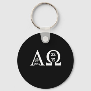 Revelation 2213 Alpha Omega T-Shirt Bible Christia Key Ring