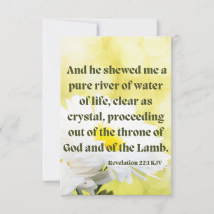 Revelation 22:1 KJV Bible Scripture Pic Greeting Card