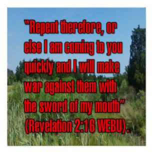 Revelation 2:16 WEBU Poster