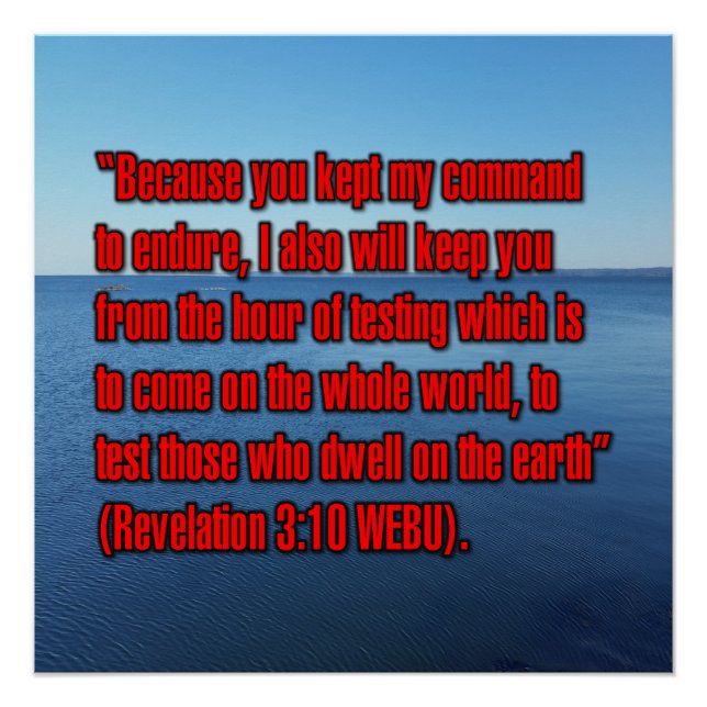 Revelation 3:10 WEBU Poster (Front)