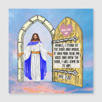 Revelation 3:20 card magnet