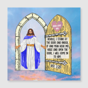Revelation 3:20 card magnet