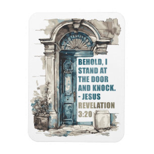 Revelation 3:20 I Stand at the Door and Knock  Magnet