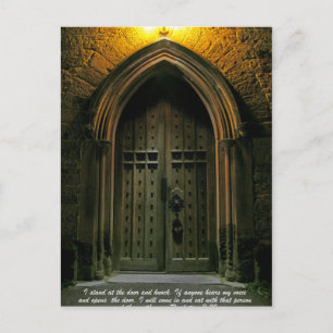 Revelation 3:20 Large Door Postcard