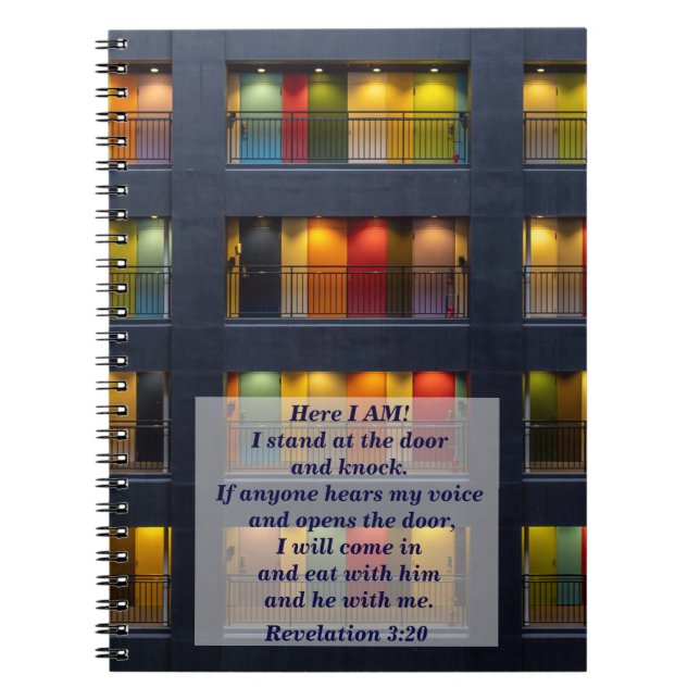 Revelation 3:20 The Door Notebook (Front)