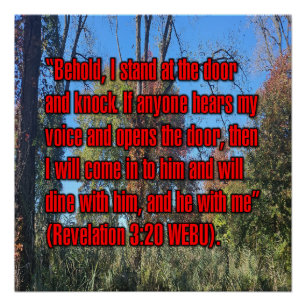 Revelation 3:20 WEBU Poster