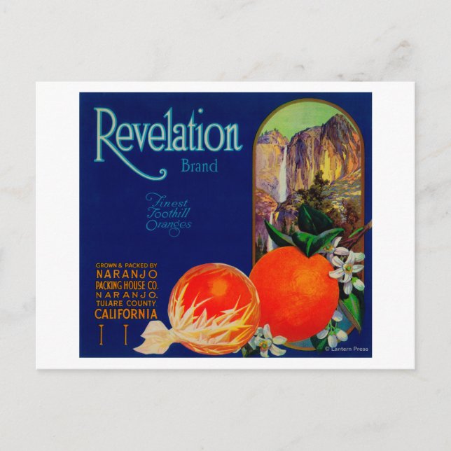 Revelation Orange LabelNaranjo, CA Postcard (Front)