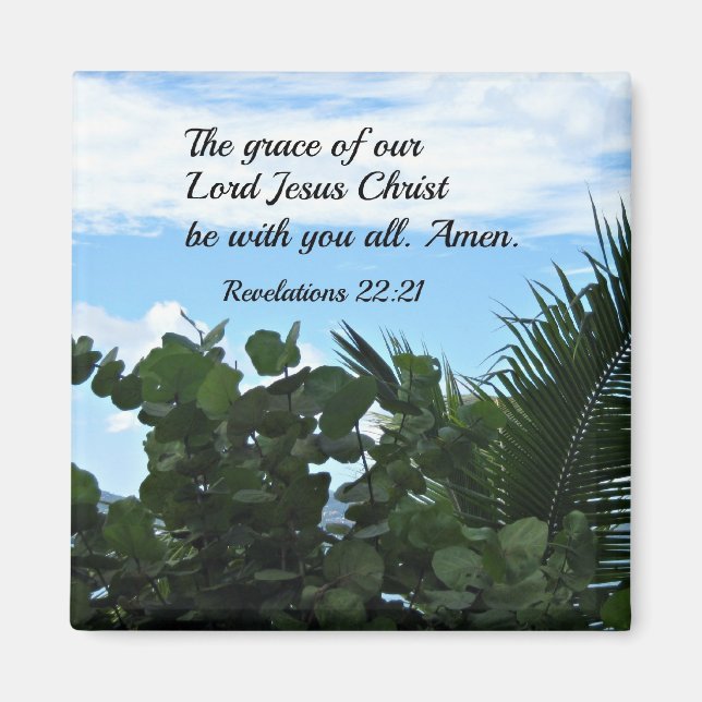 Revelations 22:21 magnet (Front)