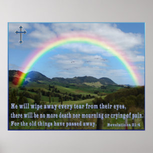 Revelations scripture 21:4  poster