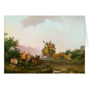 Revellers on a Coach, c.1785-90 (oil on canvas)