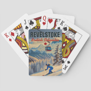 Revelstoke BC Canada Mountain Skiing Vintage 1950s Playing Cards