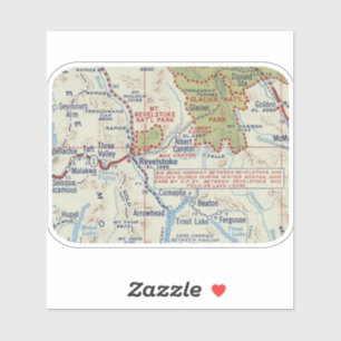 Revelstoke BC Vintage Map