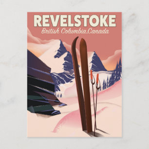 Revelstoke  British Columbia, Canada Ski poster Postcard