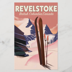 Revelstoke British Columbia, Canada Ski poster Stationery