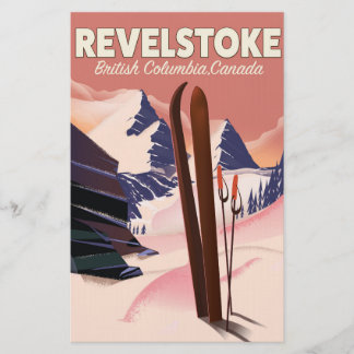 Revelstoke British Columbia, Canada Ski poster Stationery