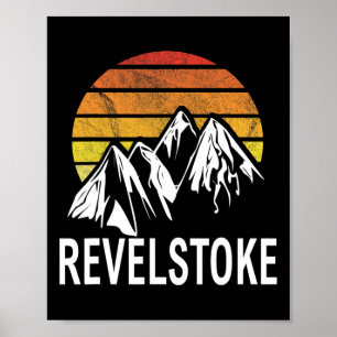 Revelstoke British Columbia Canada Ski Resort Snow Poster