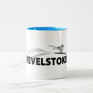 Revelstoke British Columbia Ski Jumper Two-Tone Coffee Mug