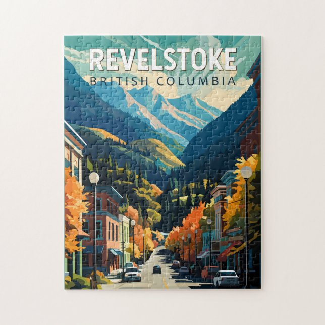 Revelstoke Canada Travel Art Vintage Jigsaw Puzzle (Vertical)