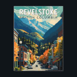 Revelstoke Canada Travel Art Vintage Postcard<br><div class="desc">Revelstoke retro vector travel design. Revelstoke is a city in southeastern British Columbia,  Canada known for Mt Revelstoke National Park.</div>