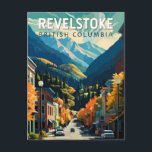 Revelstoke Canada Travel Art Vintage Postcard<br><div class="desc">Revelstoke retro vector travel design. Revelstoke is a city in southeastern British Columbia,  Canada known for Mt Revelstoke National Park.</div>